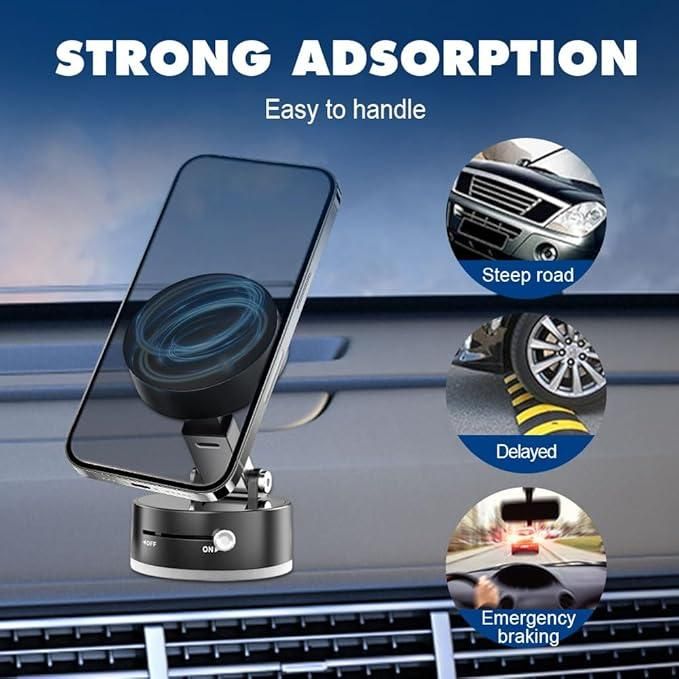 Vacuum Magnetic Suction Phone Holder (360° Rotatable)