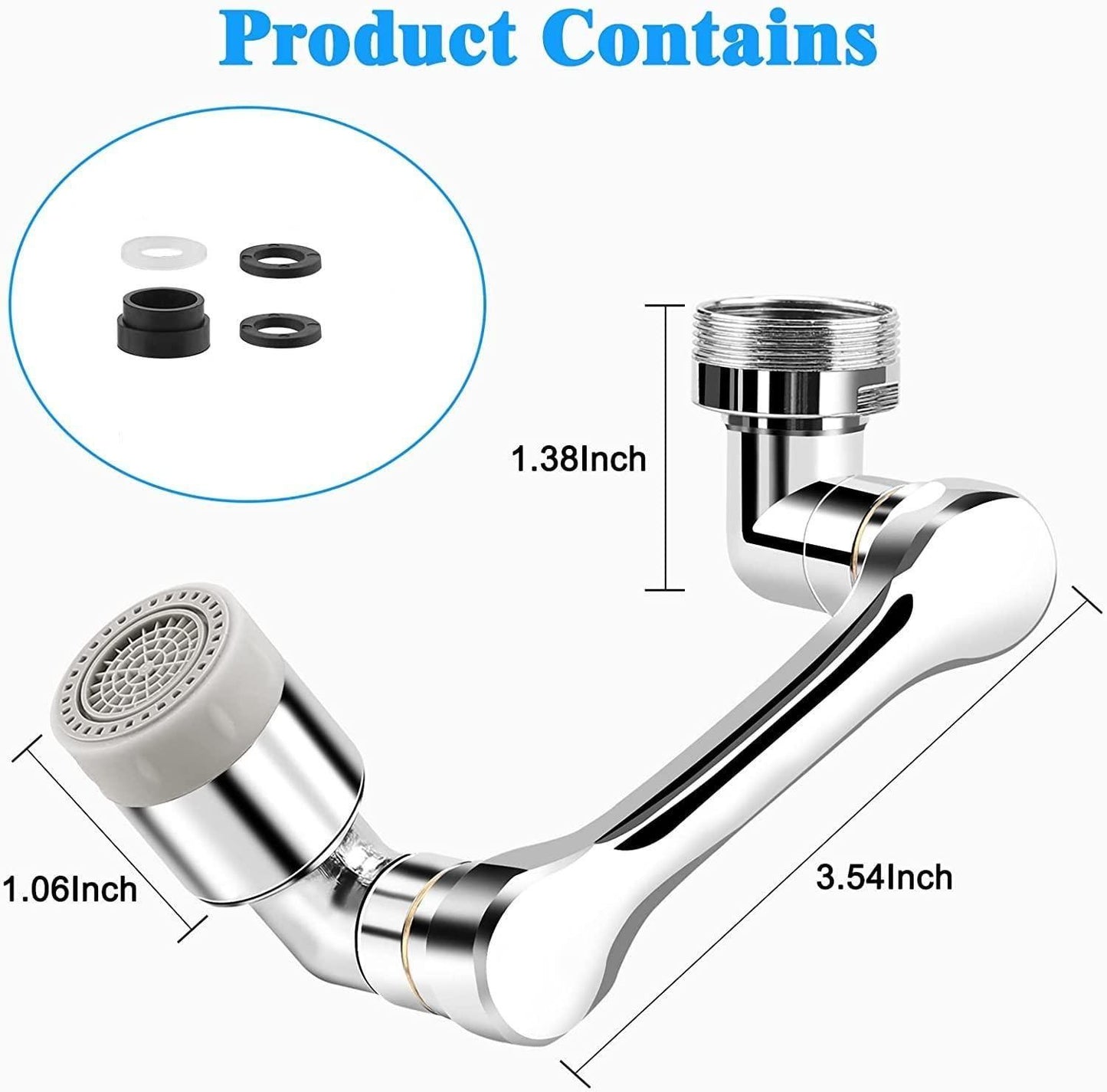 Rotating Faucet Extender Aerator with 2 Spray Modes – Universal Sink Sprayer
