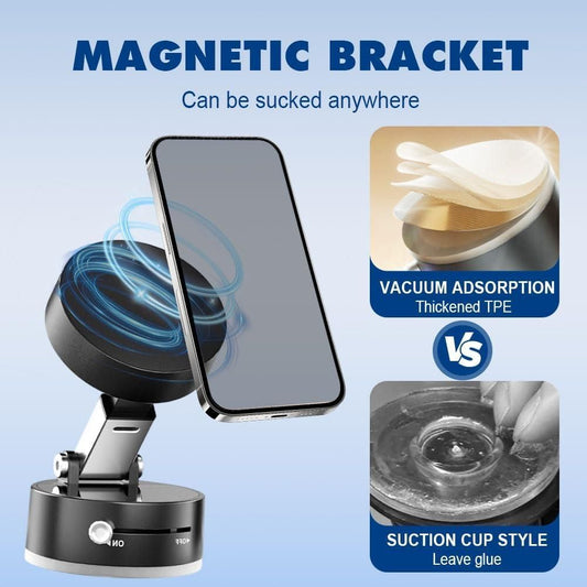 Vacuum Magnetic Suction Phone Holder (360° Rotatable)