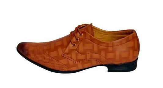 Blue pop Stylish Leather Formal Shoes